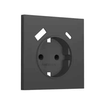 Лицевая панель для электрической розетки с заземлением со шторками 2USB A+C Ambrella Volt SIGMA SP9100