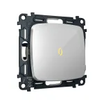 Комплект механизма 1-кл выключателя с самовозвратом с подсветкой 3200K Ambrella Volt OMEGA MO402050