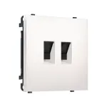 Комплект механизма компьютерной двойной розетки RJ-45 (8P8C) CAT6 с защитной шторкой Ambrella Volt SIGMA MS212110