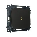 Комплект механизма 1-кл выключателя с самовозвратом с подсветкой 3200K Ambrella Volt OMEGA MO802050
