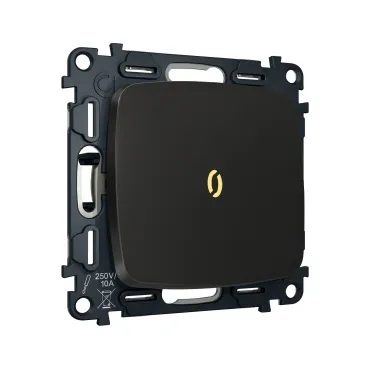 Комплект механизма 1-кл выключателя с самовозвратом с подсветкой 3200K Ambrella Volt OMEGA MO802050 Комплект механизма 1-кл выключателя с самовозвратом с подсветкой 3200K Ambrella Volt OMEGA MO802050