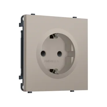 Комплект механизма электрической розетки с/з со шторками Ambrella Volt SIGMA MS367010