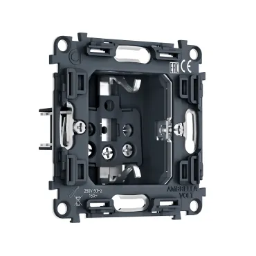 Механизм электрической розетки 16A-250V 2P+E с заземлением на винтовых зажимах Ambrella Volt VM PR141