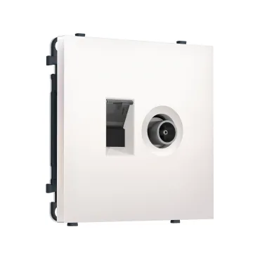 Комплект механизма розетки компьютерной + TV оконечной RJ-45 (8P8C) CAT6 Ambrella Volt SIGMA MS212510