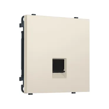 Комплект механизма компьютерной розетки RJ-45 экранированной с автоматической защитной шторкой Ambrella Volt SIGMA MS332005