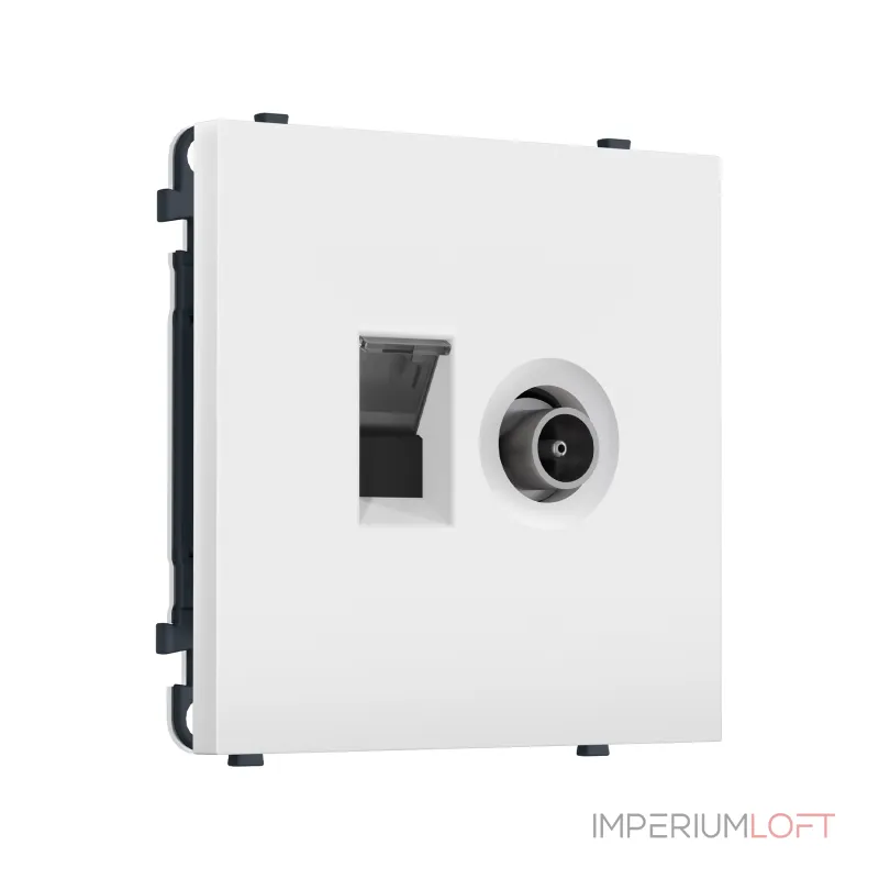 Комплект механизма розетки компьютерной + TV оконечной RJ-45 (8P8C) CAT6 Ambrella Volt SIGMA MS832510