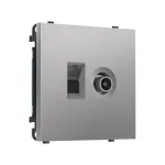 Комплект механизма розетки компьютерной + TV оконечной RJ-45 (8P8C) CAT6 Ambrella Volt SIGMA MS512510
