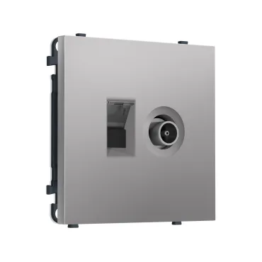 Комплект механизма розетки компьютерной + TV оконечной RJ-45 (8P8C) CAT6 Ambrella Volt SIGMA MS512510