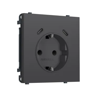 Комплект механизма электрической розетки 2USB С+C 20W (быстрая зарядка) с/з со шторками Ambrella Volt SIGMA MS910510 Комплект механизма электрической розетки 2USB С+C 20W (быстрая зарядка) с/з со шторками Ambrella Volt SIGMA MS910510