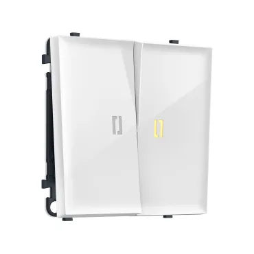 Комплект механизма 2-клавишного выключателя с подсветкой 3200K Ambrella Volt SIGMA MS104010