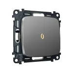 Комплект механизма 1-кл выключателя с самовозвратом с подсветкой 3200K Ambrella Volt OMEGA MO652050