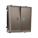 Комплект механизма 2-клавишного выключателя с подсветкой 10000K Ambrella Volt SIGMA MS634020