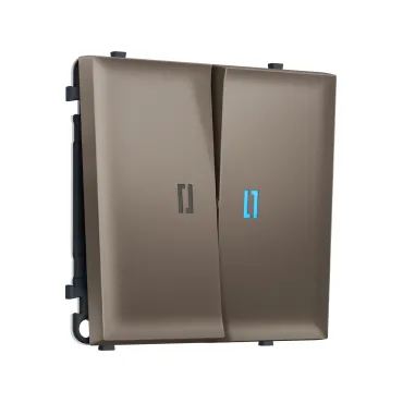 Комплект механизма 2-клавишного выключателя с подсветкой 10000K Ambrella Volt SIGMA MS634020