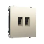 Комплект механизма компьютерной двойной розетки RJ-45 (8P8C) CAT6 с защитной шторкой Ambrella Volt SIGMA MS552110