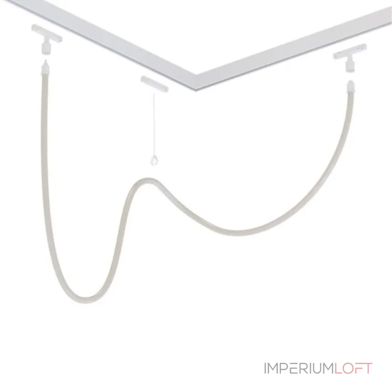 Подвес-держатель в шинопровод (трек) Linea Optima Для гибкого неона Loop A492233