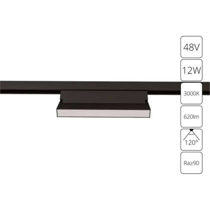 Магнитный трековый светильник Arte Lamp LINEA A4679PL-1BK от ImperiumLoft
