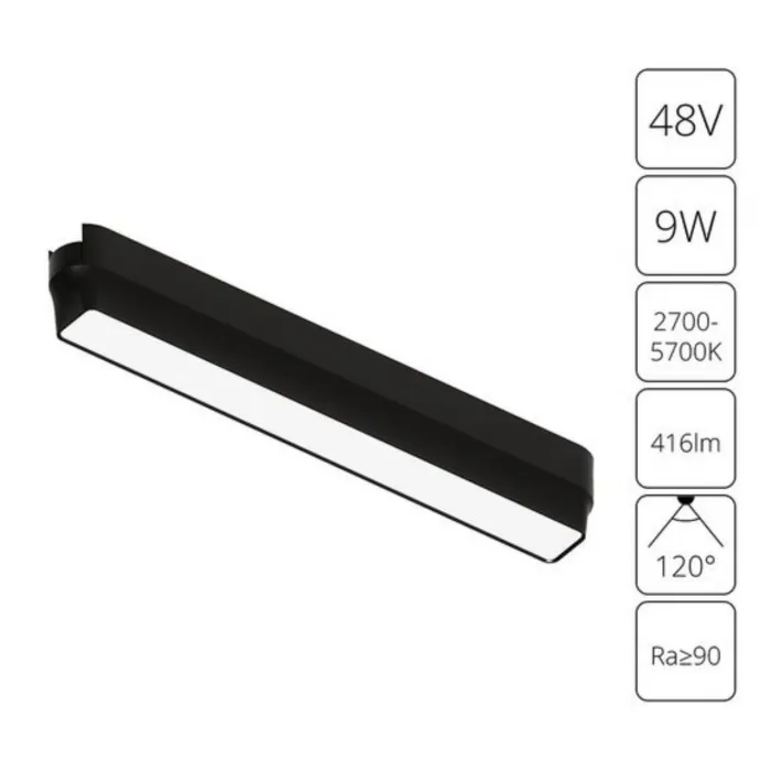 Магнитный трековый светильник Arte Lamp RAPID SMART A2953PL-1BK от ImperiumLoft