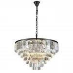 Подвесная люстра Divinare Nova 3001/01 LM-25 Цвет плафонов прозрачный Цвет арматуры черный от ImperiumLoft