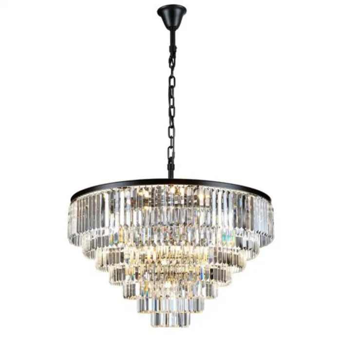 Подвесная люстра Divinare Nova 3001/01 LM-25 Цвет плафонов прозрачный Цвет арматуры черный от ImperiumLoft
