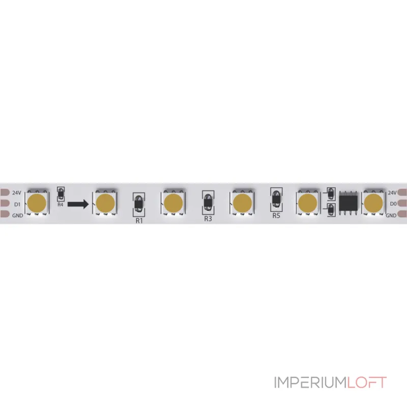 Светодиодная лента 24V 14,4W/m 3100К 5м Arte Lamp SPI A2406010-03-3K
