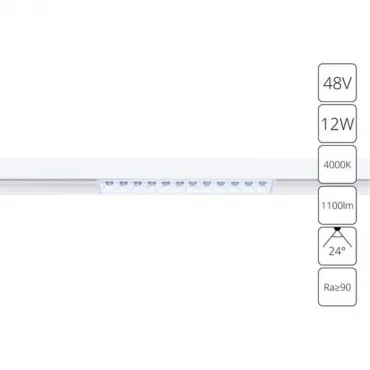 Магнитный трековый светильник Arte Lamp LINEA A4664PL-1WH от ImperiumLoft