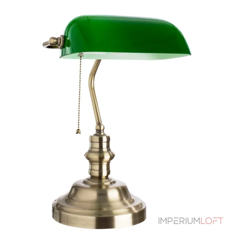 Кабинетная настольная лампа Arte Lamp BANKER A2492LT-1AB Кабинетная настольная лампа Arte Lamp BANKER A2492LT-1AB