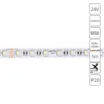 Светодиодная лента 24V 14,4W/m RGB+W 4000К 5м Arte Lamp TAPE A2406012-01-RGB4K