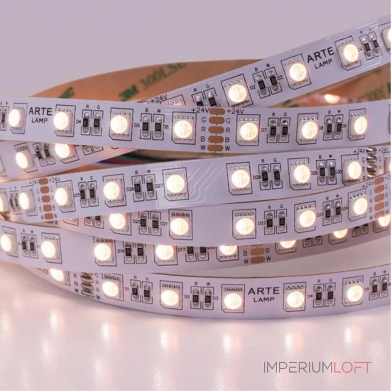 Светодиодная лента 24V 14,4W/m RGB+W 4000К 5м Arte Lamp TAPE A2406012-01-RGB4K
