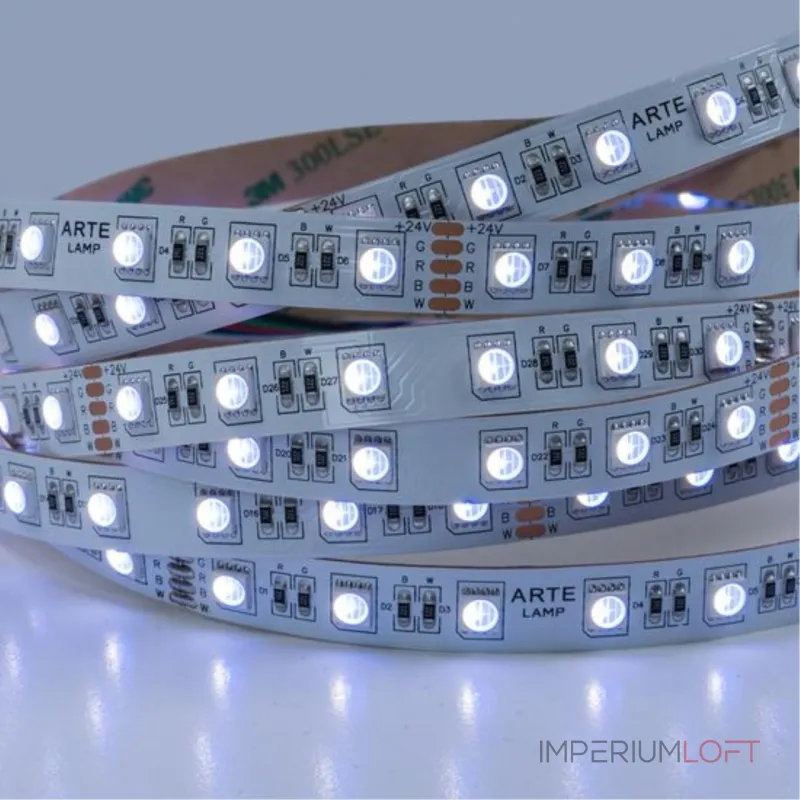Светодиодная лента 24V 14,4W/m RGB+W 4000К 5м Arte Lamp TAPE A2406012-01-RGB4K