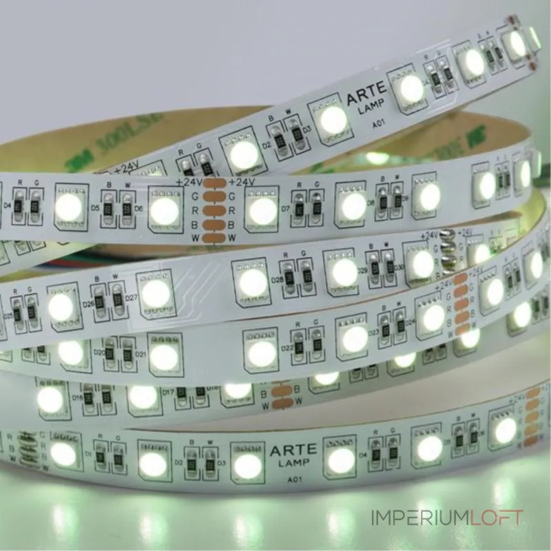 Светодиодная лента 24V 14,4W/m RGB+W 4000К 5м Arte Lamp TAPE A2406012-01-RGB4K