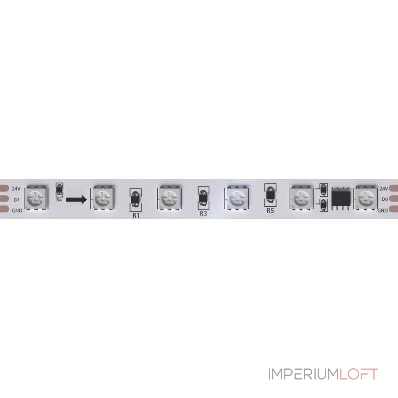 Светодиодная лента 24V 14,4W/m RGB 5м Arte Lamp SPI A2406010-05-RGB Светодиодная лента 24V 14,4W/m RGB 5м Arte Lamp SPI A2406010-05-RGB