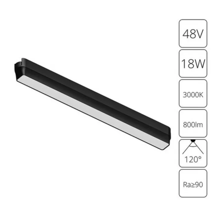 Магнитный трековый светильник Arte Lamp RAPID A1168PL-1BK от ImperiumLoft