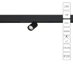 Трековый светильник Arte Lamp PRESTO A6326PL-1BK
