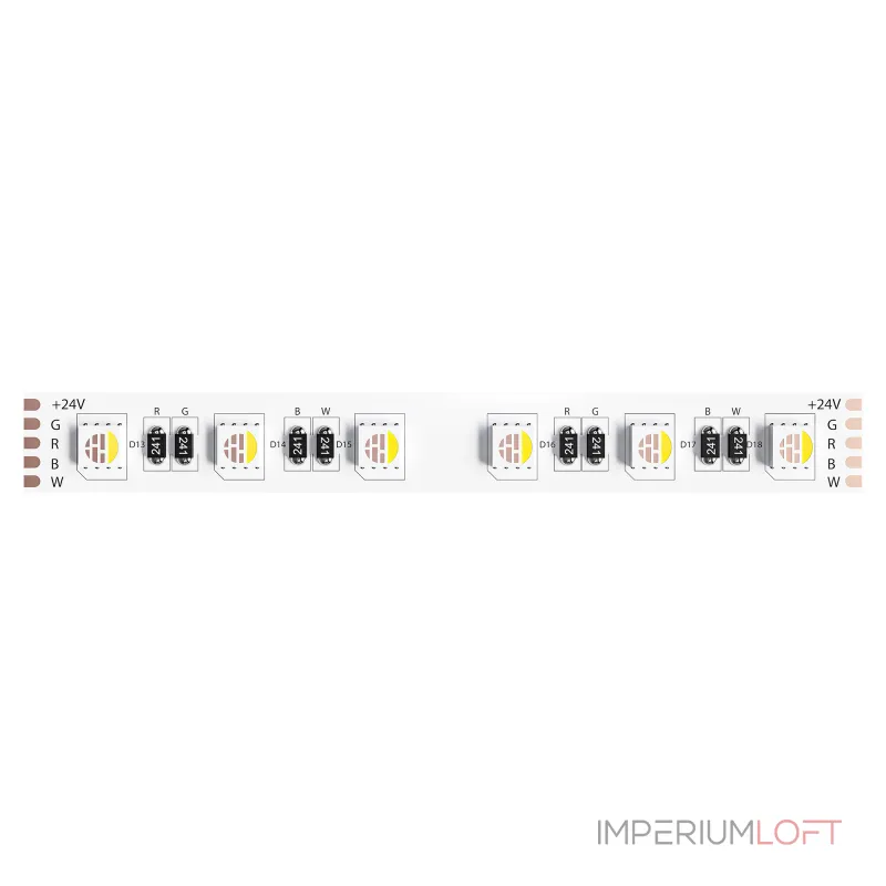 Светодиодная лента 24V 14,4W/m RGB+W 3000К 5м Arte Lamp TAPE A2406012-02-RGB3K Светодиодная лента 24V 14,4W/m RGB+W 3000К 5м Arte Lamp TAPE A2406012-02-RGB3K