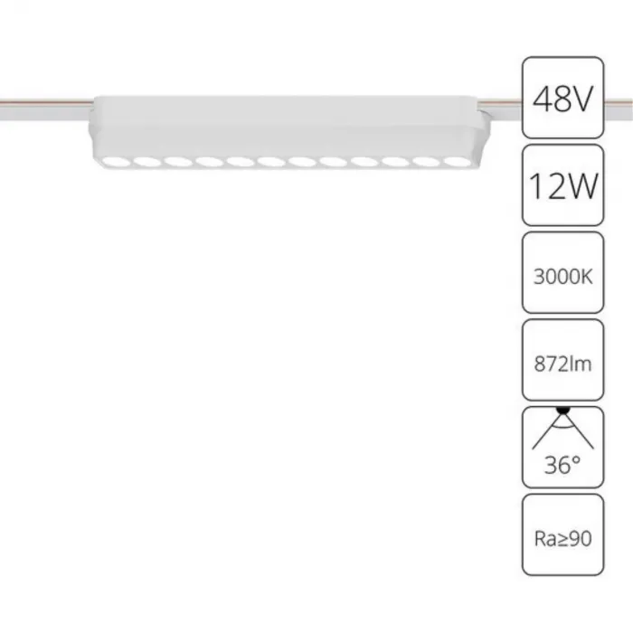 Магнитный трековый светильник Arte Lamp RAPID A1154PL-1WH от ImperiumLoft