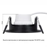 Точечный встраиваемый светильник Arte Lamp FUJI A2865PL-1BK