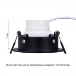 Точечный встраиваемый светильник Arte Lamp CORNO A2863PL-1BK от ImperiumLoft