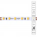 Светодиодная лента 24V 9,6W/m 3000К 5м Arte Lamp TAPE A2412005-01-3K