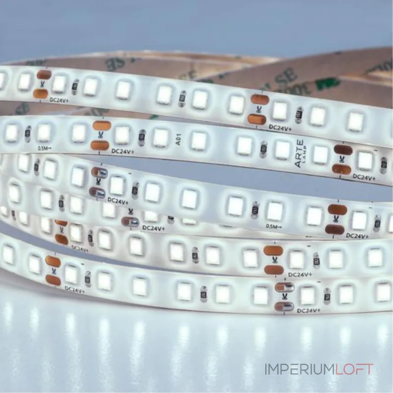 Светодиодная лента 24V 9,6W/m 6000К 5м Arte Lamp AQUA TAPE A2412008-06-6K