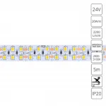 Светодиодная лента 24V 20W/m 3000К 5м Arte Lamp TAPE A2424015-01-3K