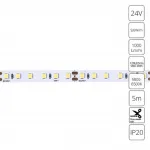 Светодиодная лента 24V 9,6W/m 6000К 5м Arte Lamp TAPE A2412008-03-6K