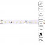 Светодиодная лента 48V 7,2W/m 4000К 5м Arte Lamp TAPE A4812010-02-4K