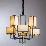 Подвесная люстра Divinare Porta 5933/01 LM-8 Цвет арматуры коричневый Цвет плафонов кремовый от ImperiumLoft
