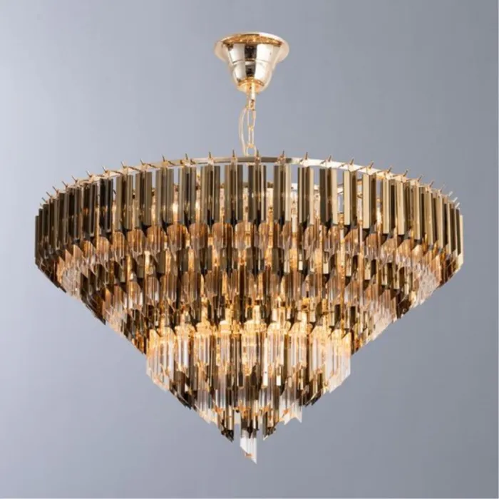Подвесной светильник Divinare Frizzante 1683/01 LM-10 Цвет плафонов золото Цвет арматуры золото от ImperiumLoft