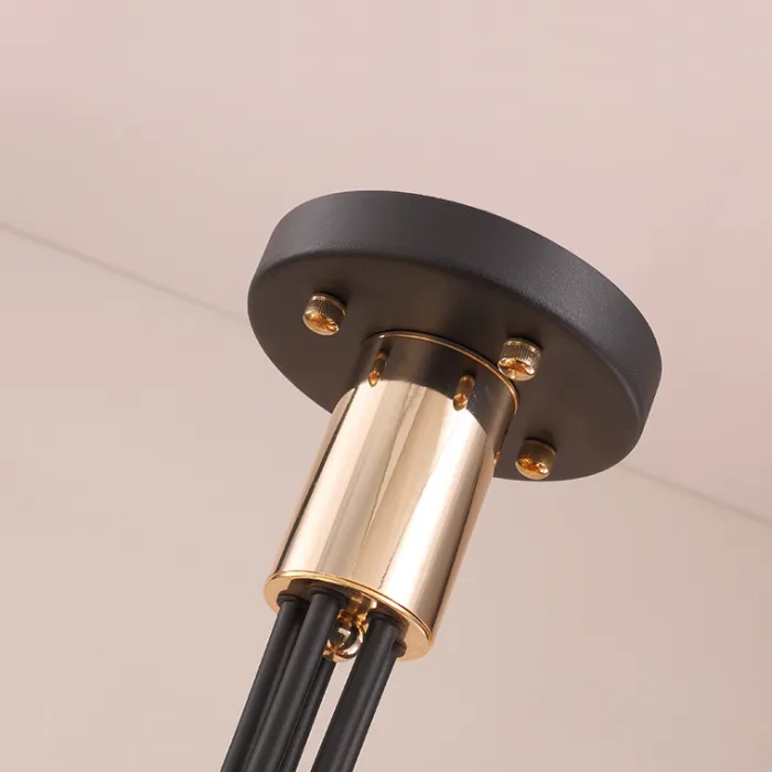 Люстра на штанге GRADE D105 3 lamps Gold/Black от ImperiumLoft