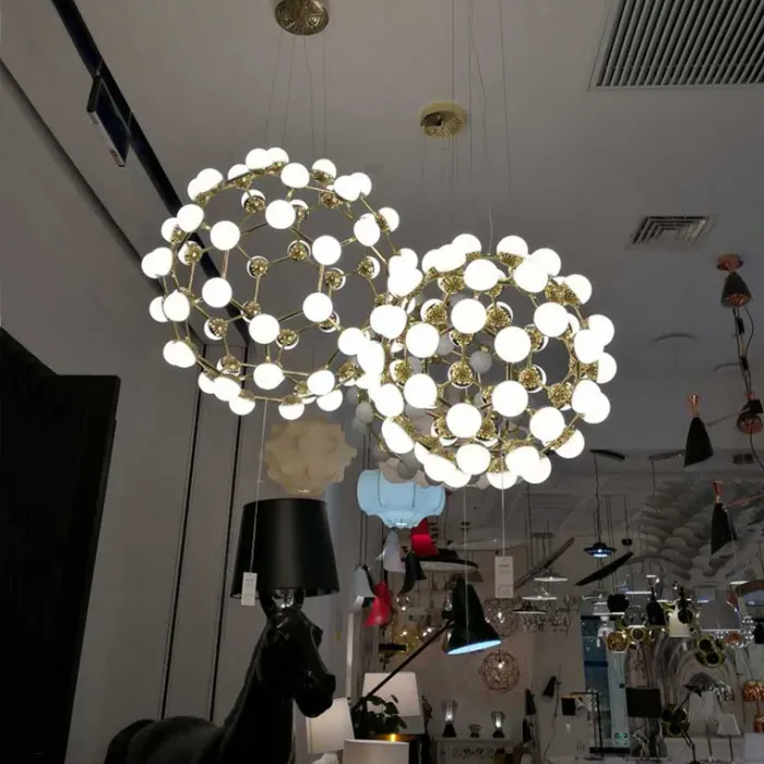 Подвесная люстра MESH D75 Gold от ImperiumLoft