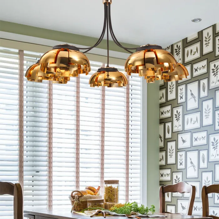 Люстра на штанге GRADE D105 3 lamps Gold/Black от ImperiumLoft