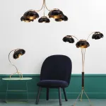 Люстра на штанге GRADE D105 3 lamps Gold/Black от ImperiumLoft