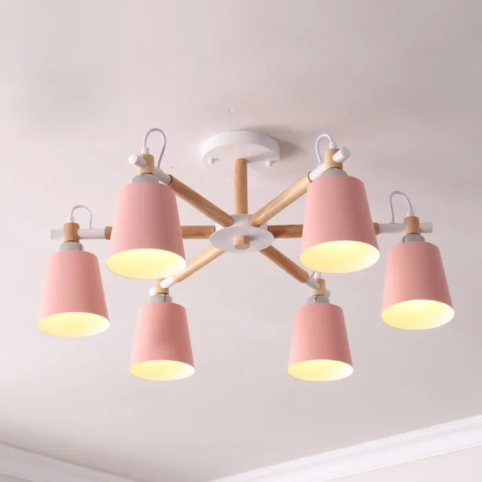 Люстра на штанге VARDA 6 lamps Pink от ImperiumLoft