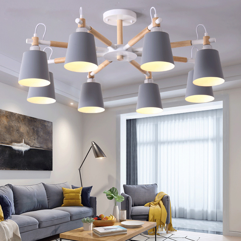 Люстра на штанге VARDA 8 lamps Grey от ImperiumLoft